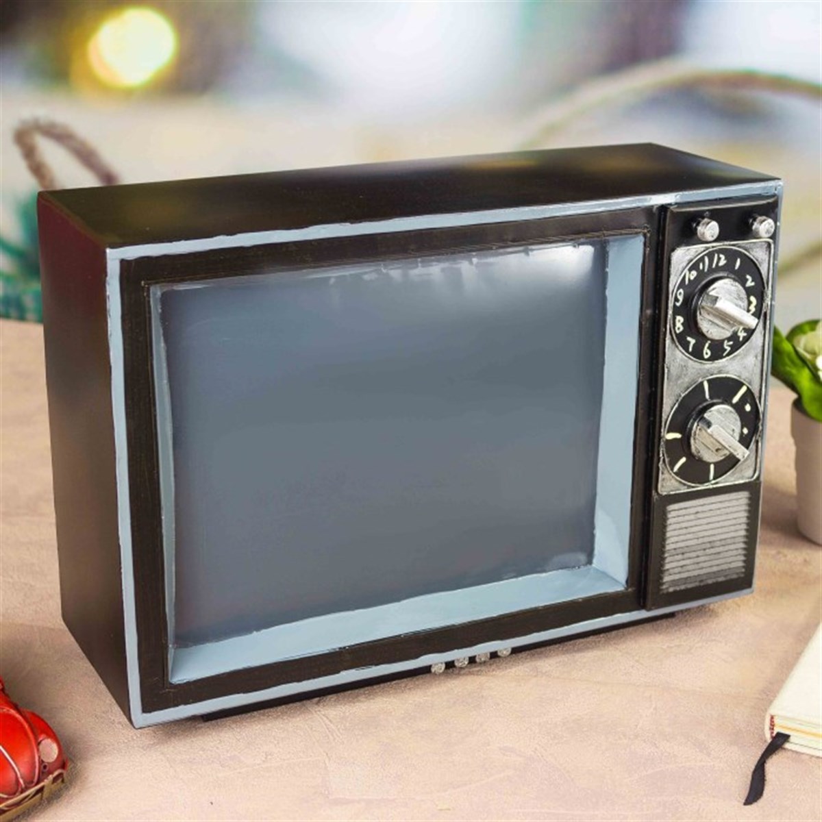 Dekoratif Metal Siyah Televizyon Dev Boyutlu