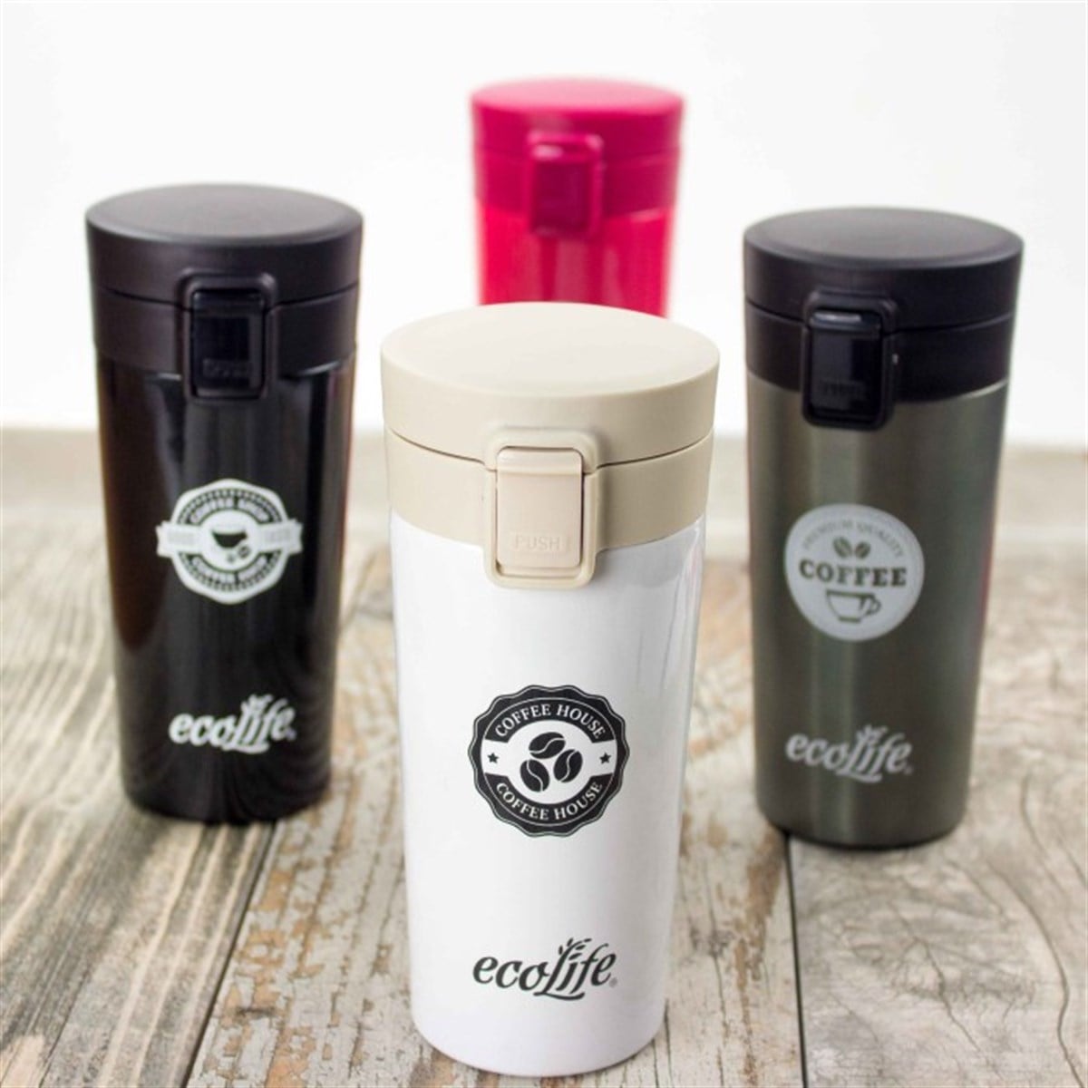 Ecolife Coffee Temalı Çelik Termos Bardak