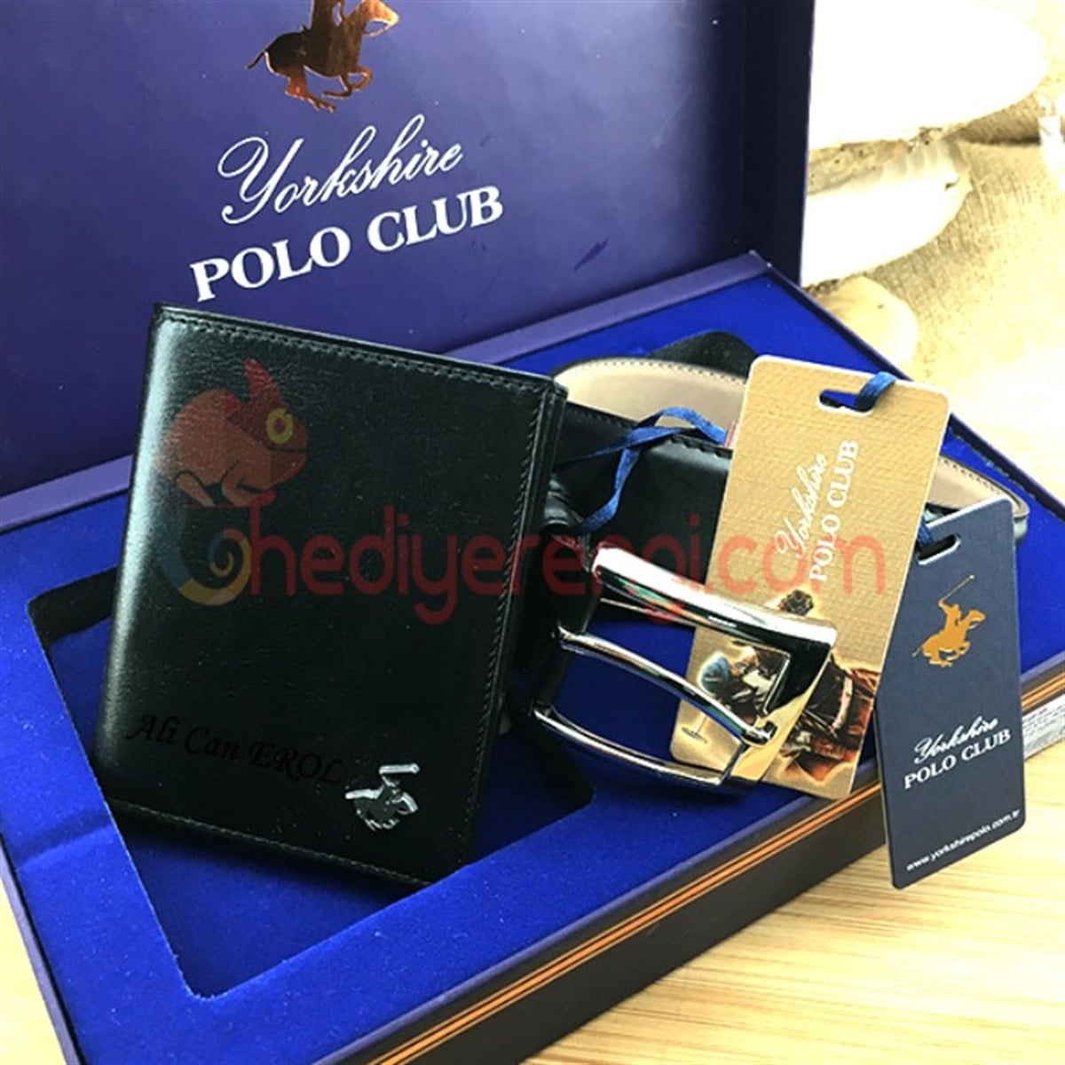 Erkek Hediyeleri İsme Özel Polo Club Cüzdan ve Kemer Seti