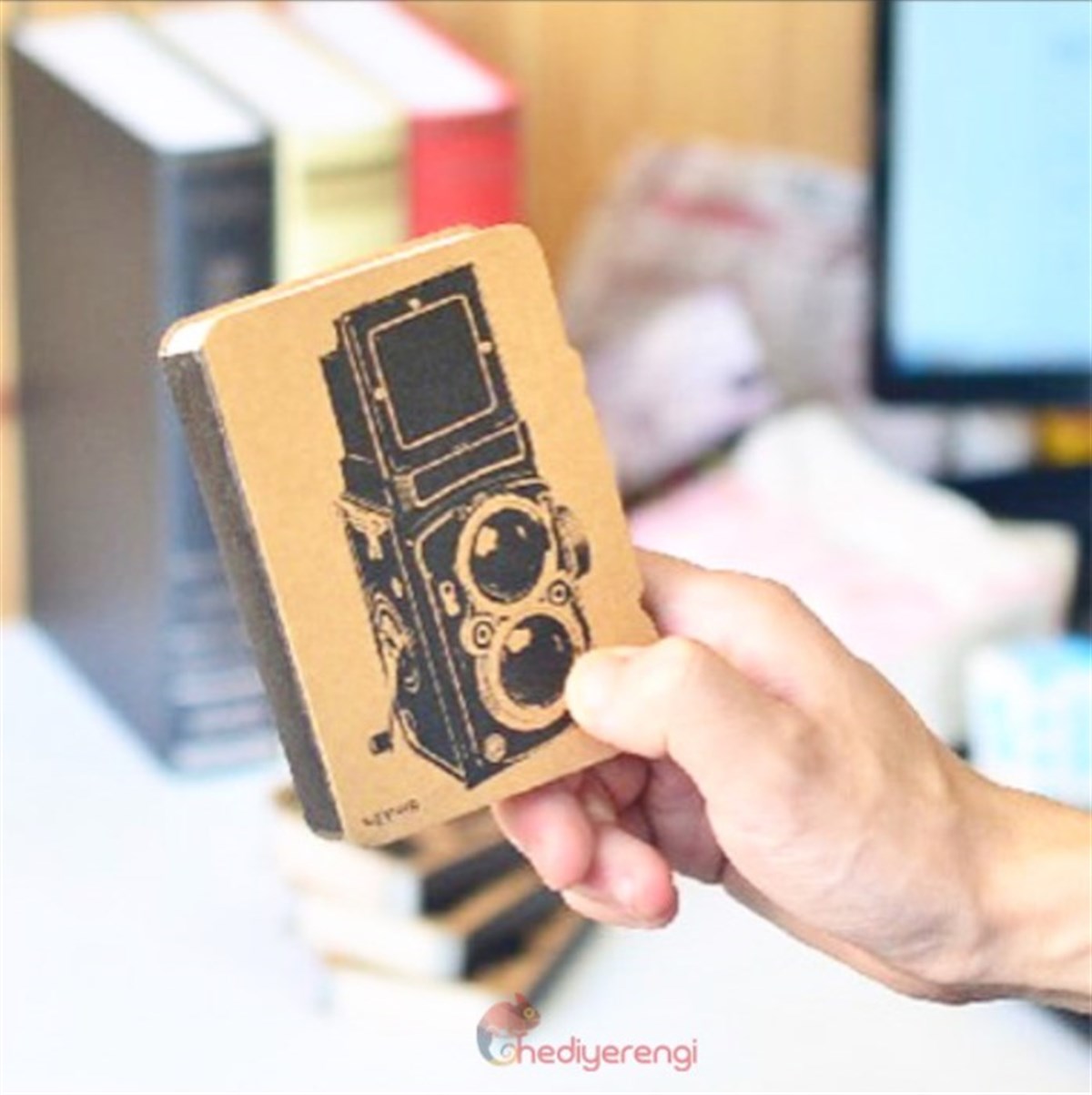 Fotoğraf Makinesi Tasarımlı Mini Not Defteri