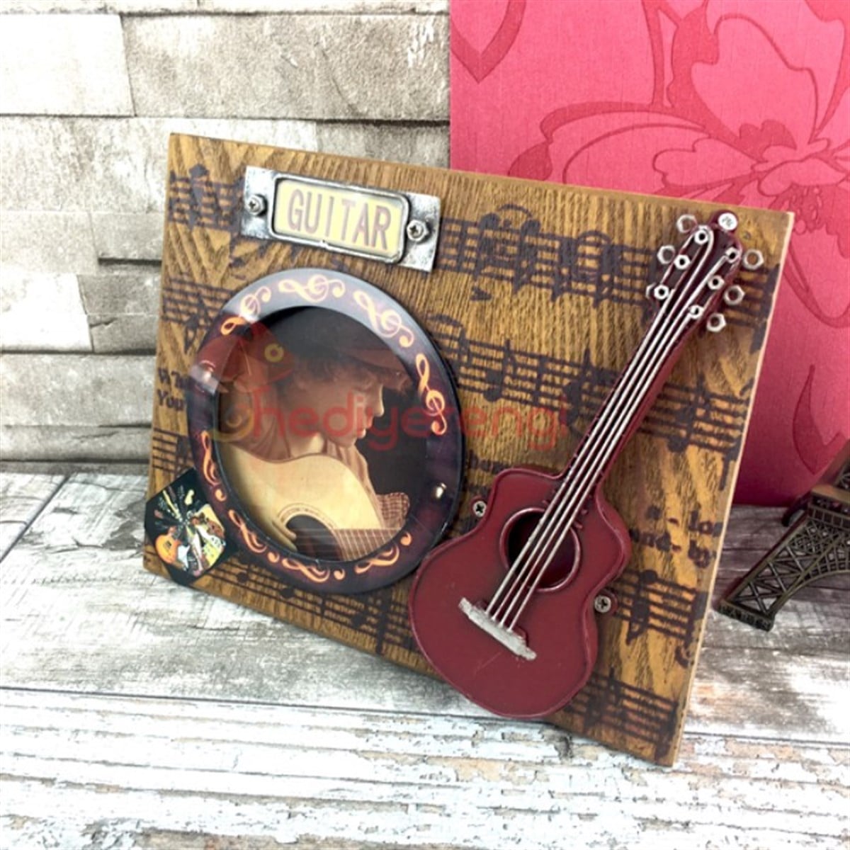 Gitar Temalı Tasarım Resim Çerçevesi