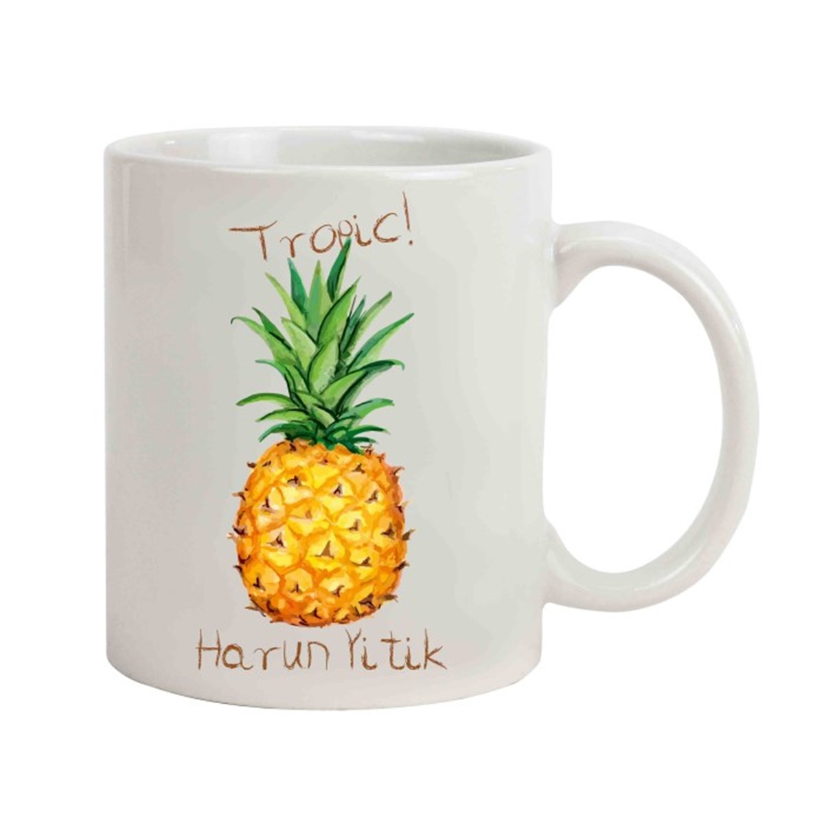 İsme Özel Ananas Temalı Kupa Bardak