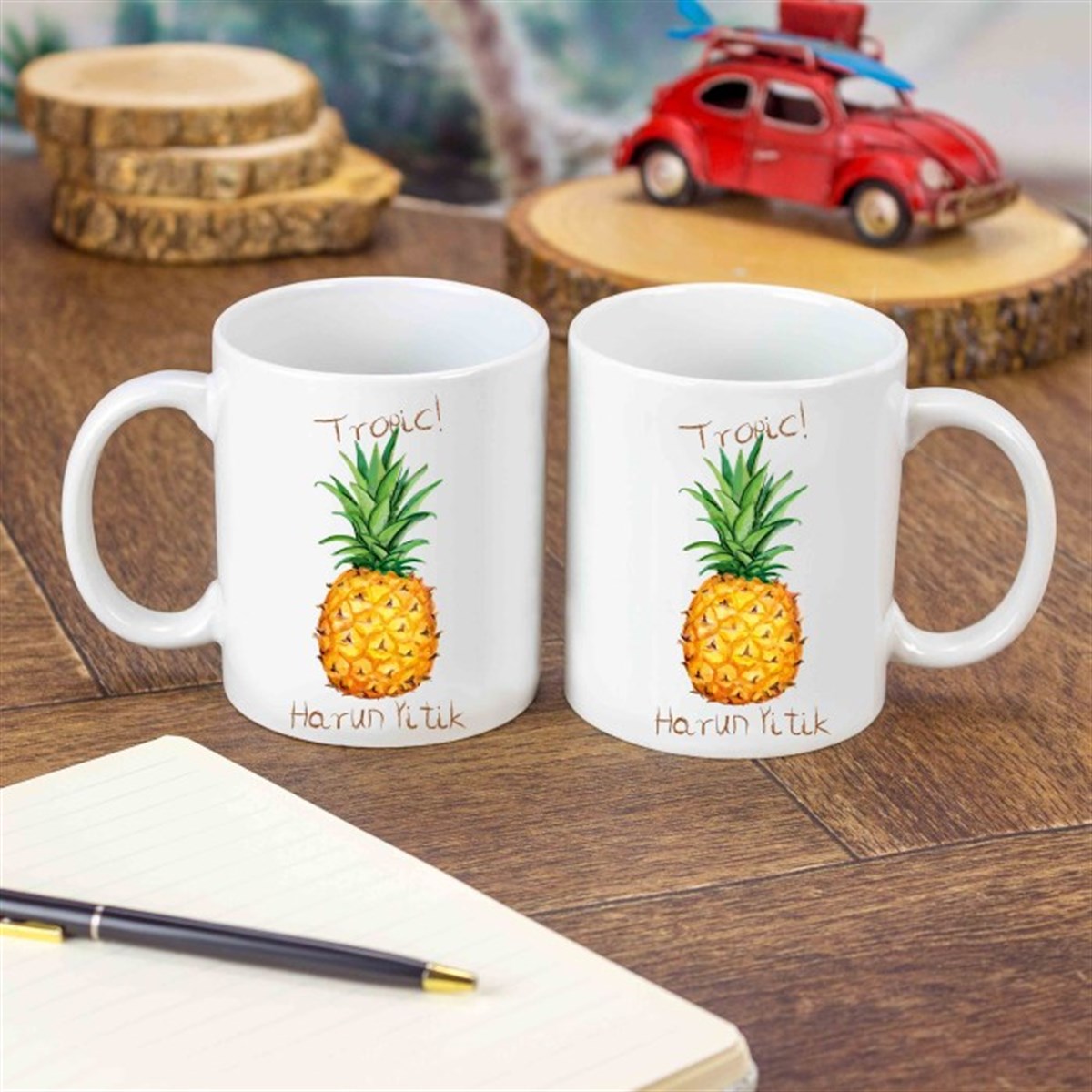 İsme Özel Ananas Temalı Kupa Bardak
