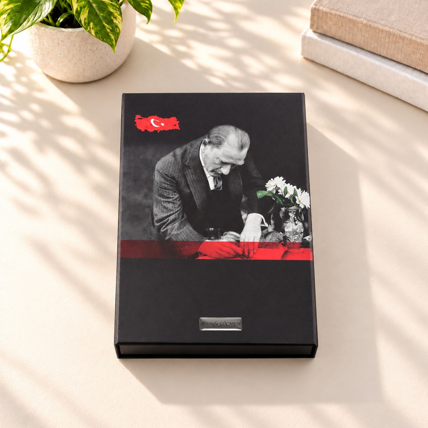 İsme Özel Atatürk Defter ve Roller Kalem Seti Atatürk Temalı Kutulu