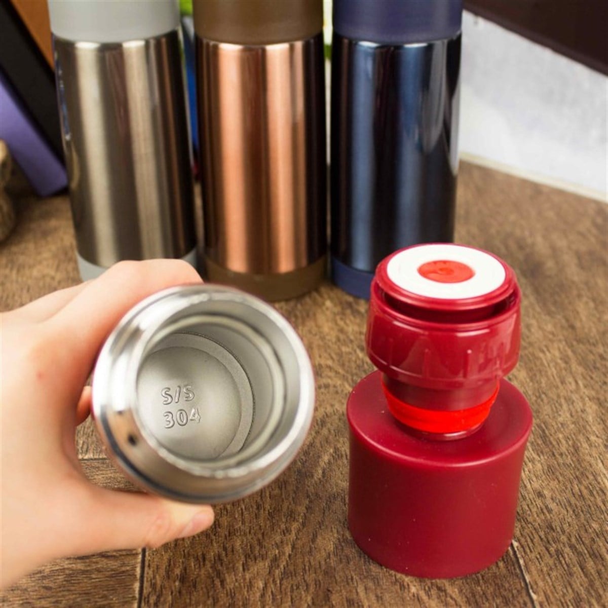 İsme Özel Bardak Kapaklı Vakumlu Çelik Termos 300 ML - Kadın