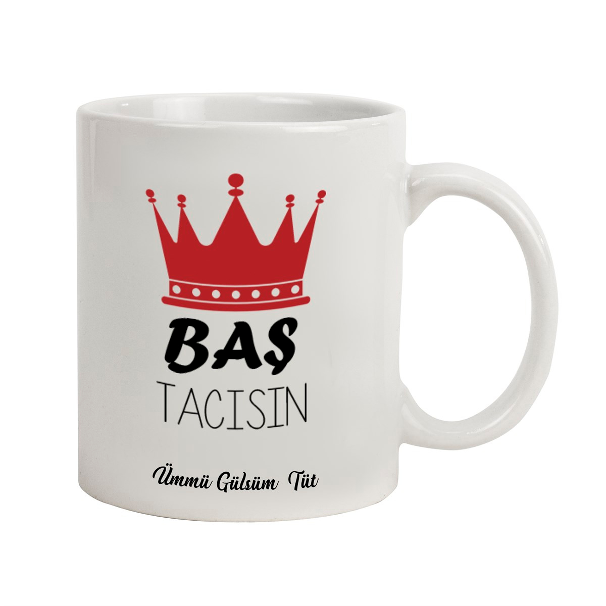 İsme Özel Baş Tacısın Temalı Kupa Bardak