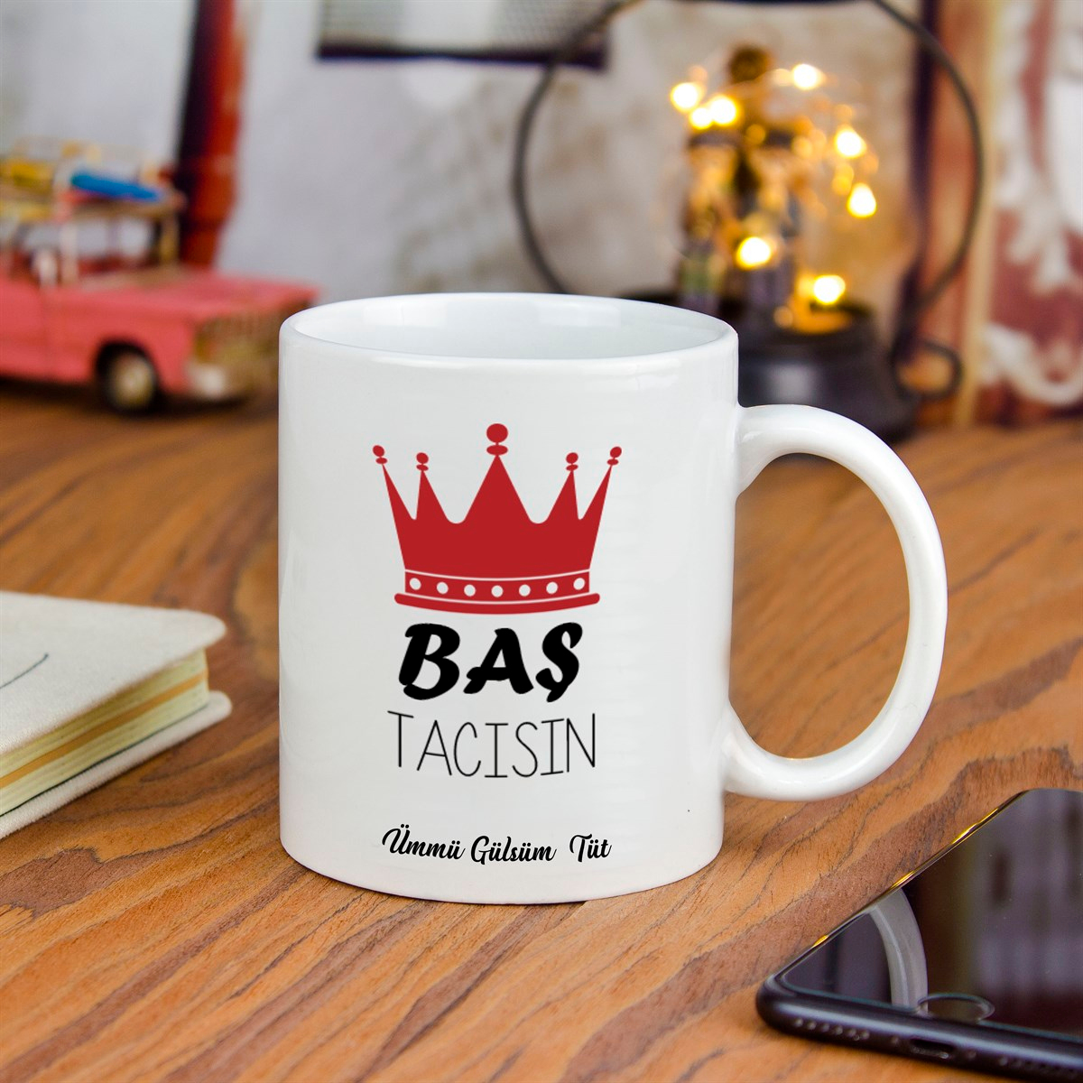 İsme Özel Baş Tacısın Temalı Kupa Bardak