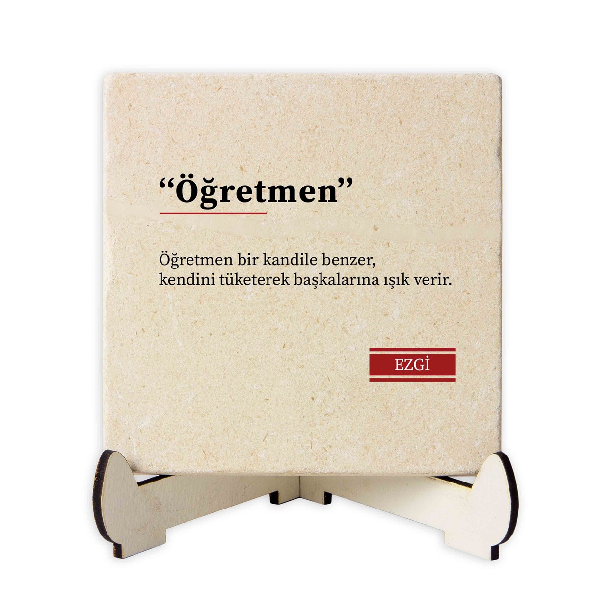İsme Özel Baskılı Masaüstü Dekoratif Taş-Öğretmenin Tanımı