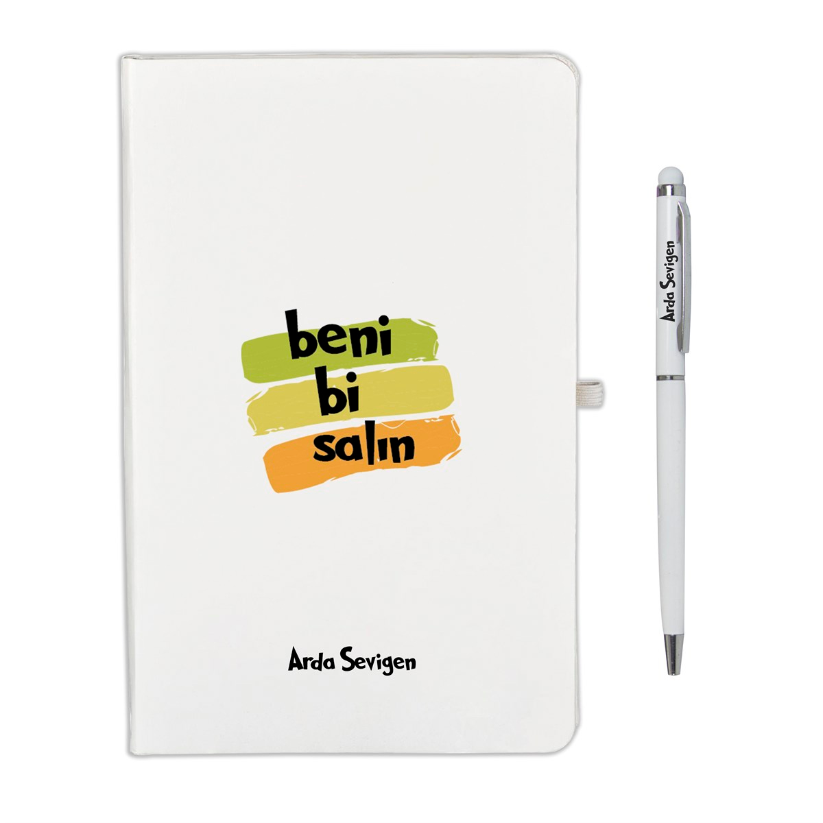 İsme Özel Beni Bi Salın Temalı  Defter ve Kalem Seti