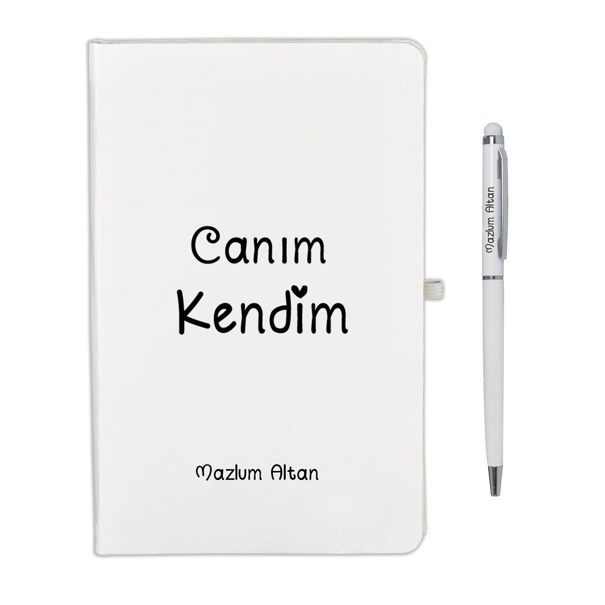 İsme Özel Canım Kendim Temalı  Defter ve Kalem Seti