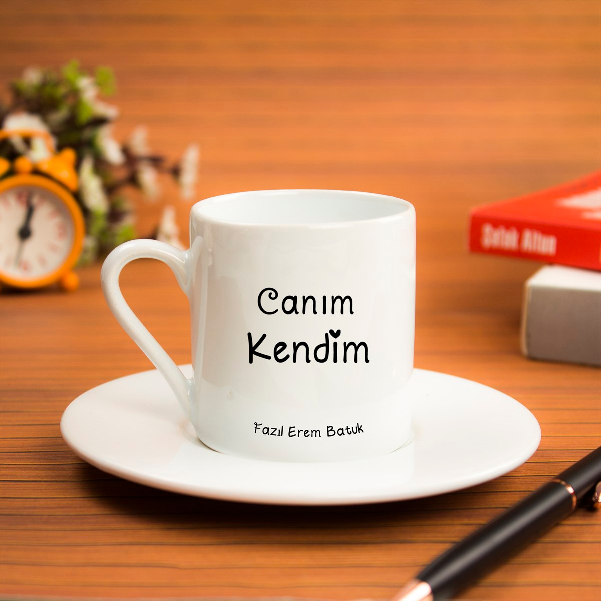 İsme Özel Canım Kendim Temalı Türk Kahvesi Fincanı Seti