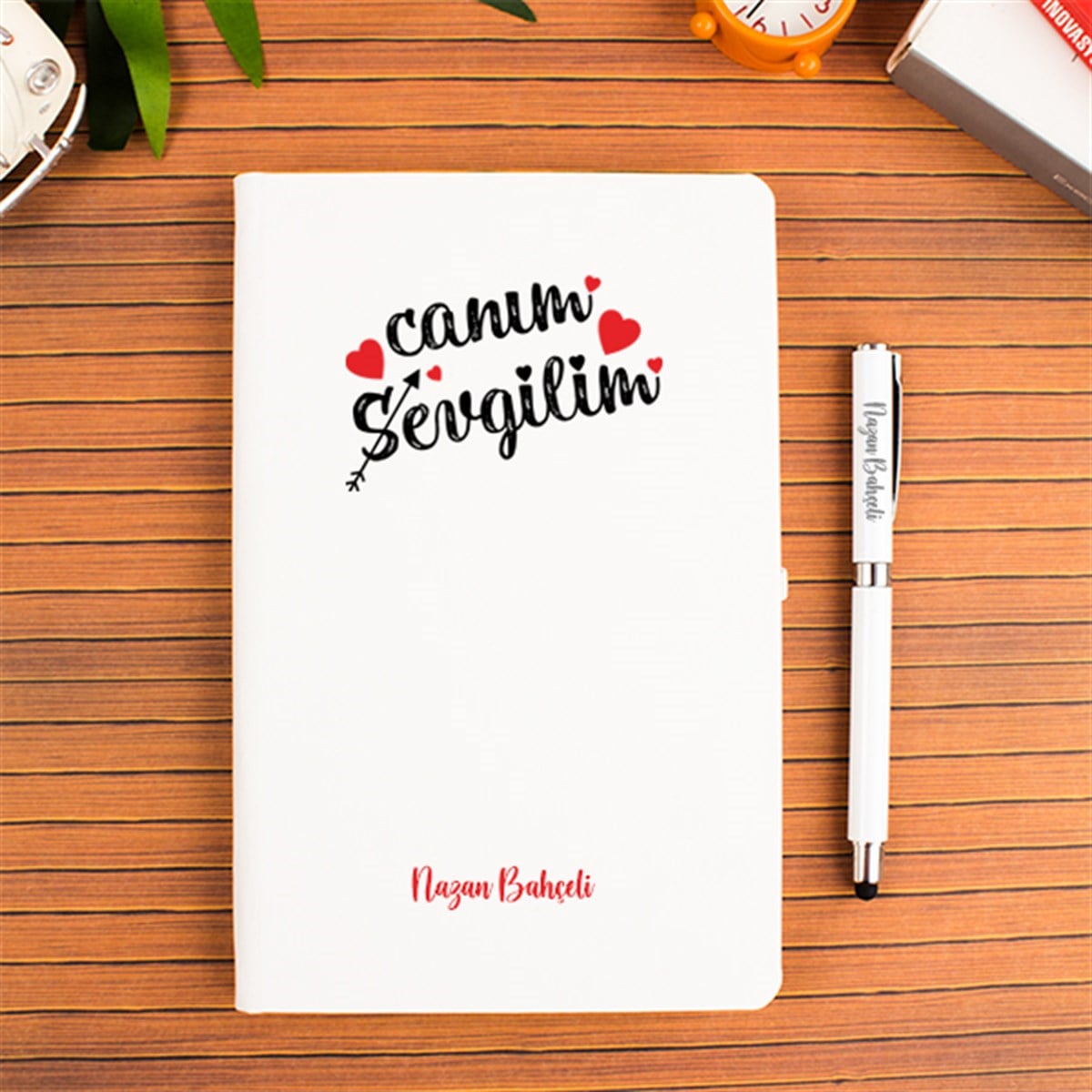 İsme Özel Canım Sevgilim Temalı Defter ve Kalem Seti