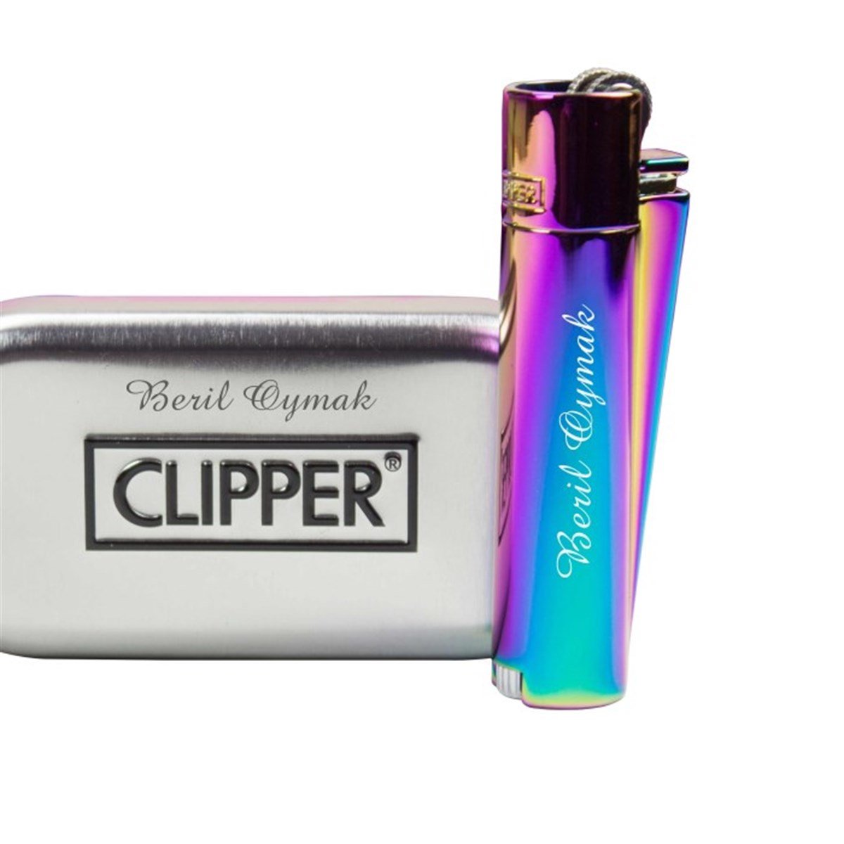 İsme Özel Clipper Marka Metal Çakmak Hologram