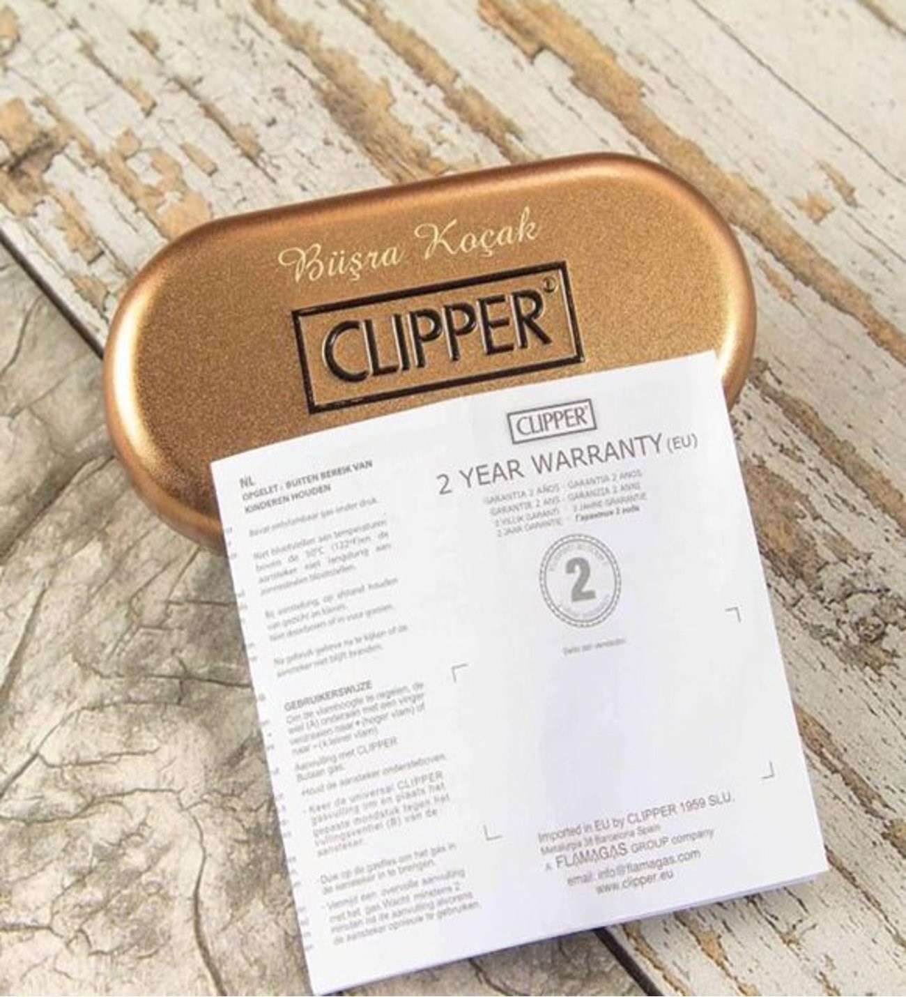 İsme Özel Clipper Marka Metal Çakmak-Renk Seçenekli