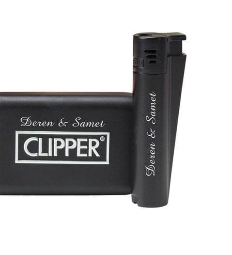 İsme Özel Clipper Marka Pürmüz Alevli Metal Çakmak-Renk Seçenekli