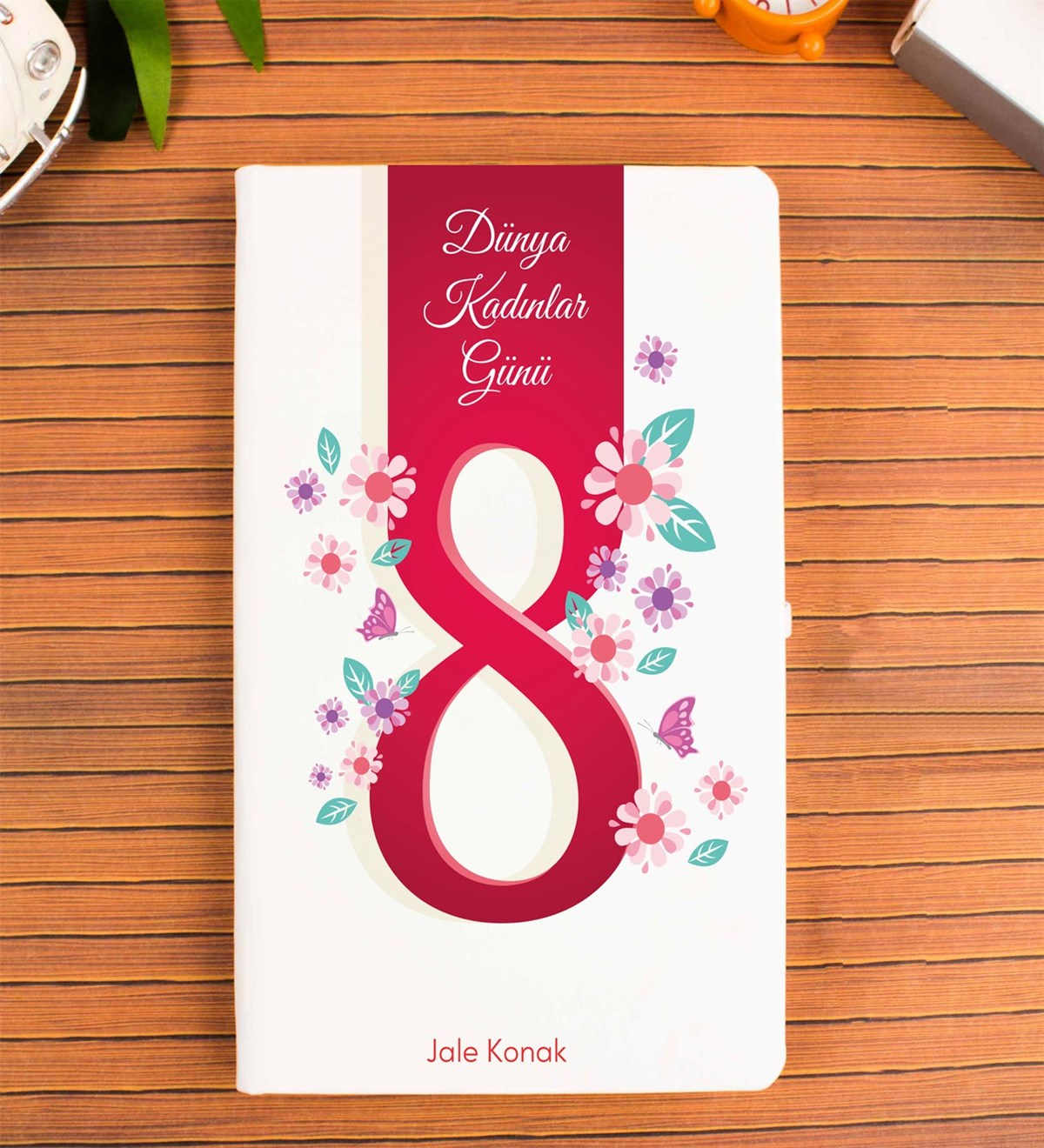 İsme Özel Defter Kalem Seti - 8 Mart Kadınlar Günü Temalı
