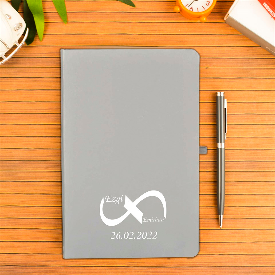İsme Özel Defter Kalem Seti Hediye Kutusu - Sonsuzluk