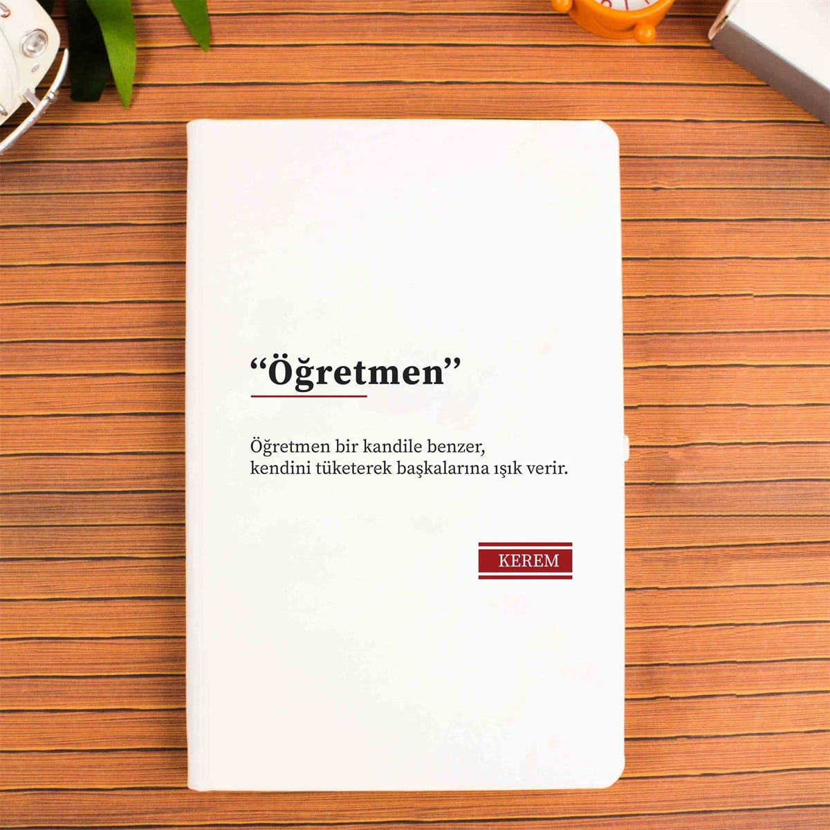 İsme Özel Defter Kupa Bardak Seti-Öğretmen Tanımı