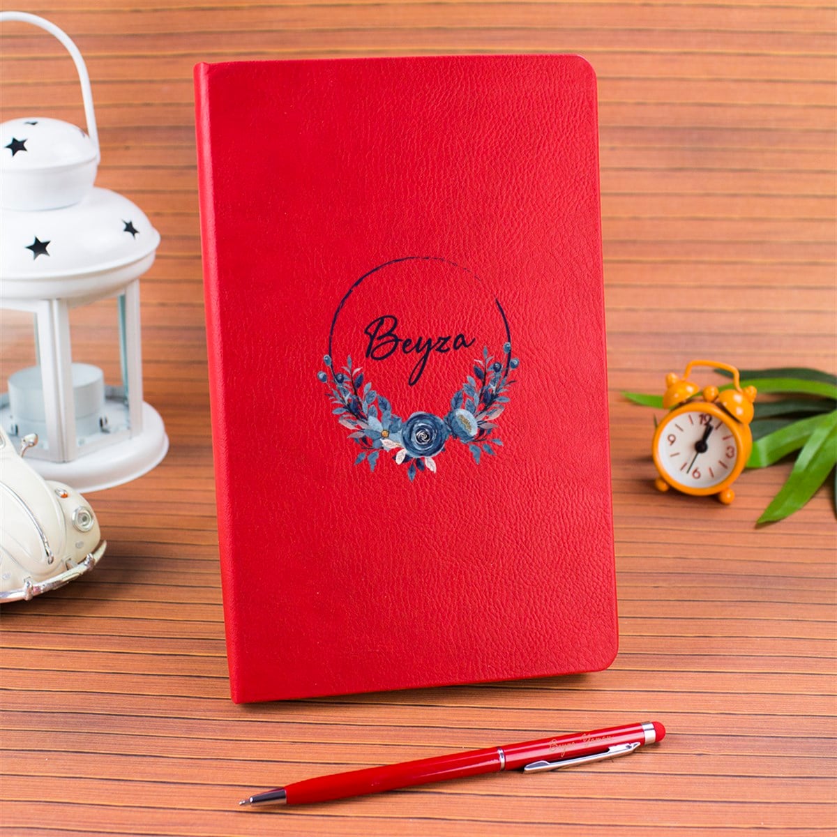 İsme Özel Defter Matara ve Kalem Lüx Hediye Seti 500 ml - Desen2