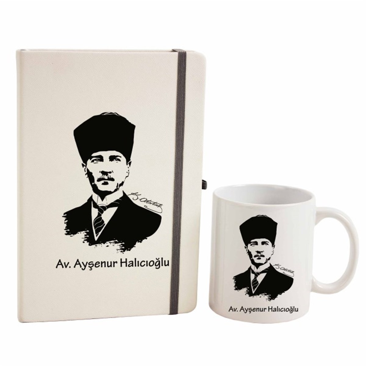 İsme Özel Defter ve Kupa Bardak Seti - K. Atatürk M3