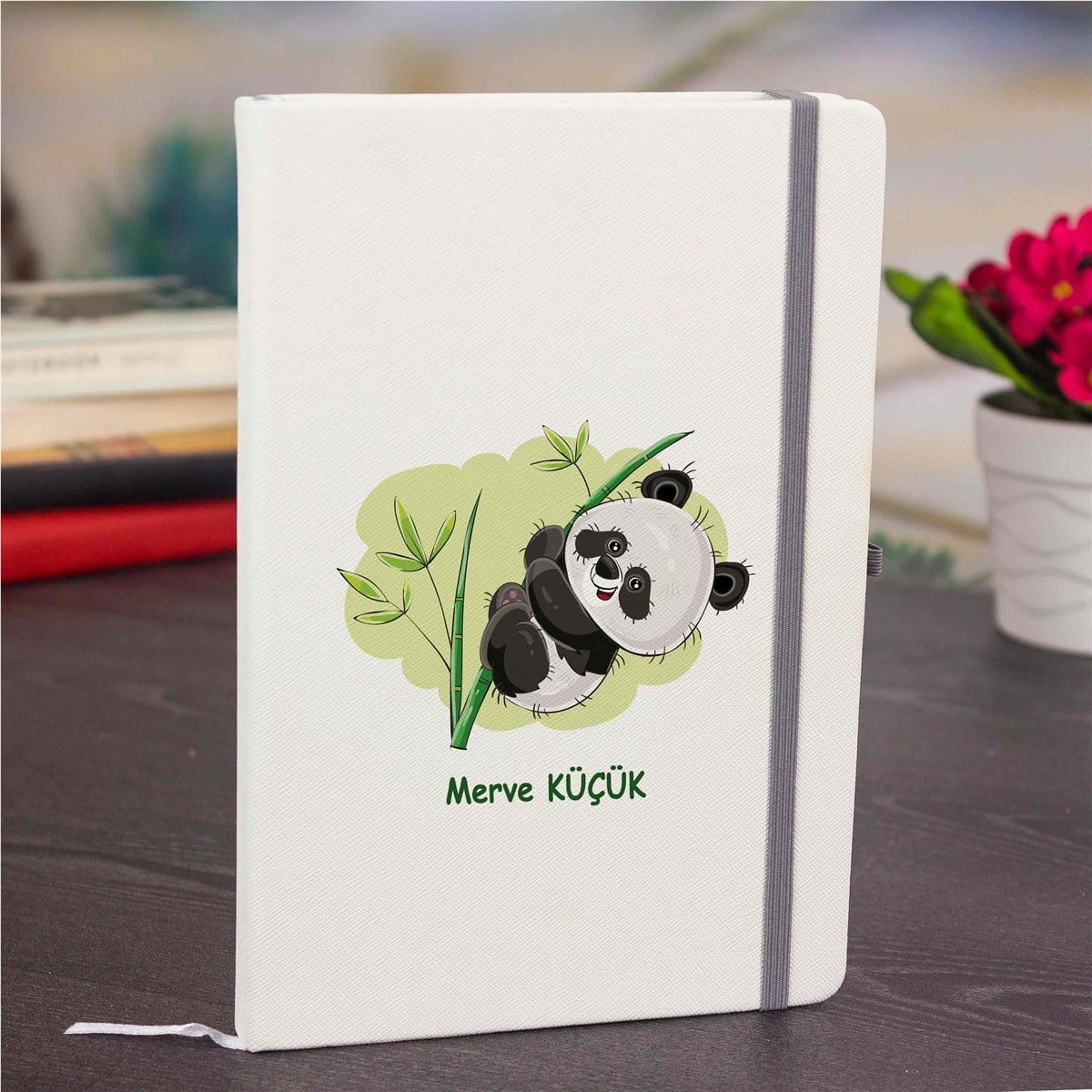İsme Özel Defter ve Kupa Bardak Seti - Panda
