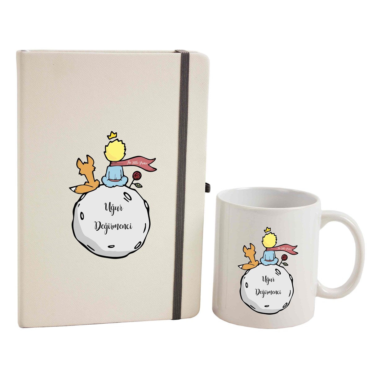 İsme Özel Defter ve Kupa Bardak Seti - The Little Prince