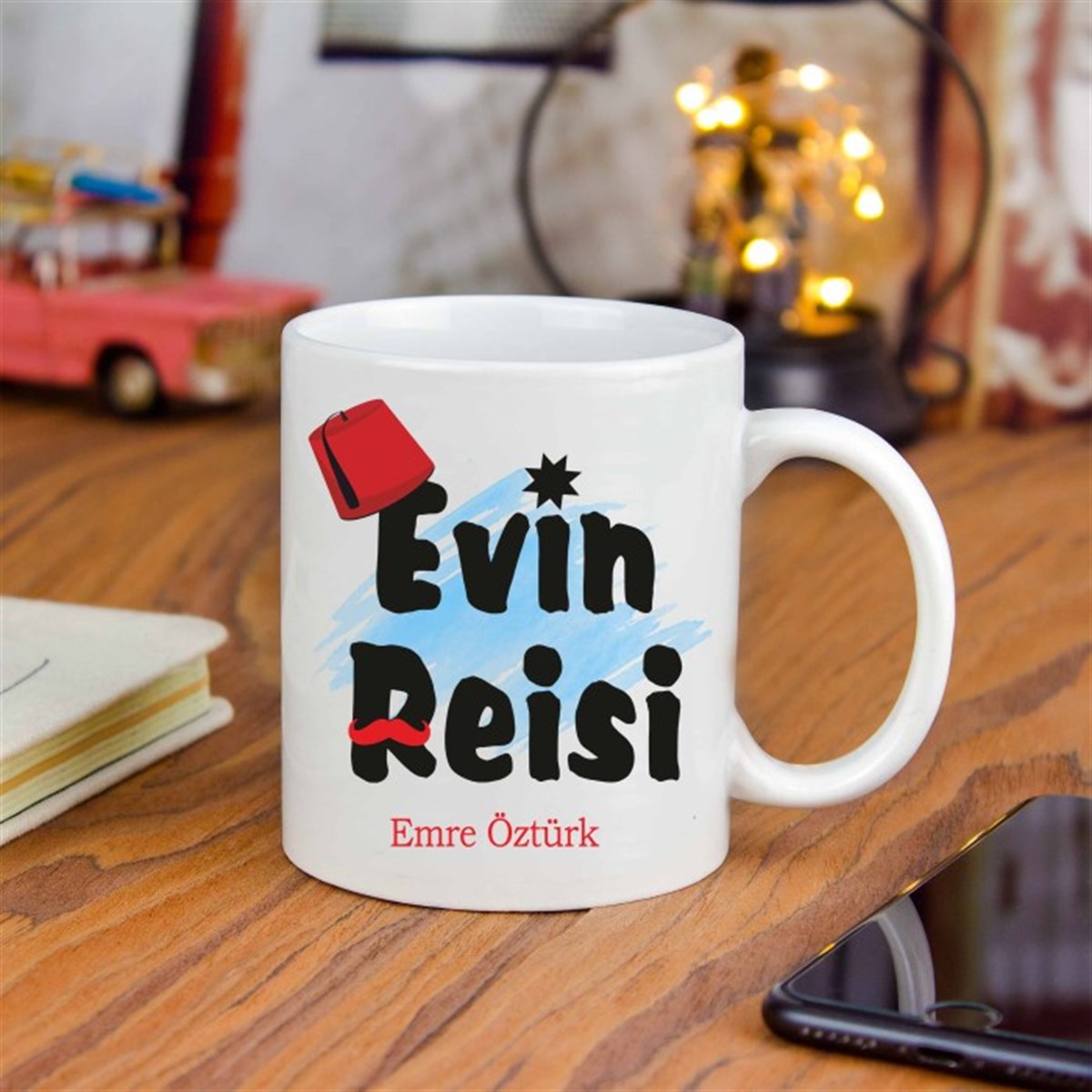 İsme Özel Evin Reisi Temalı Kupa Bardak