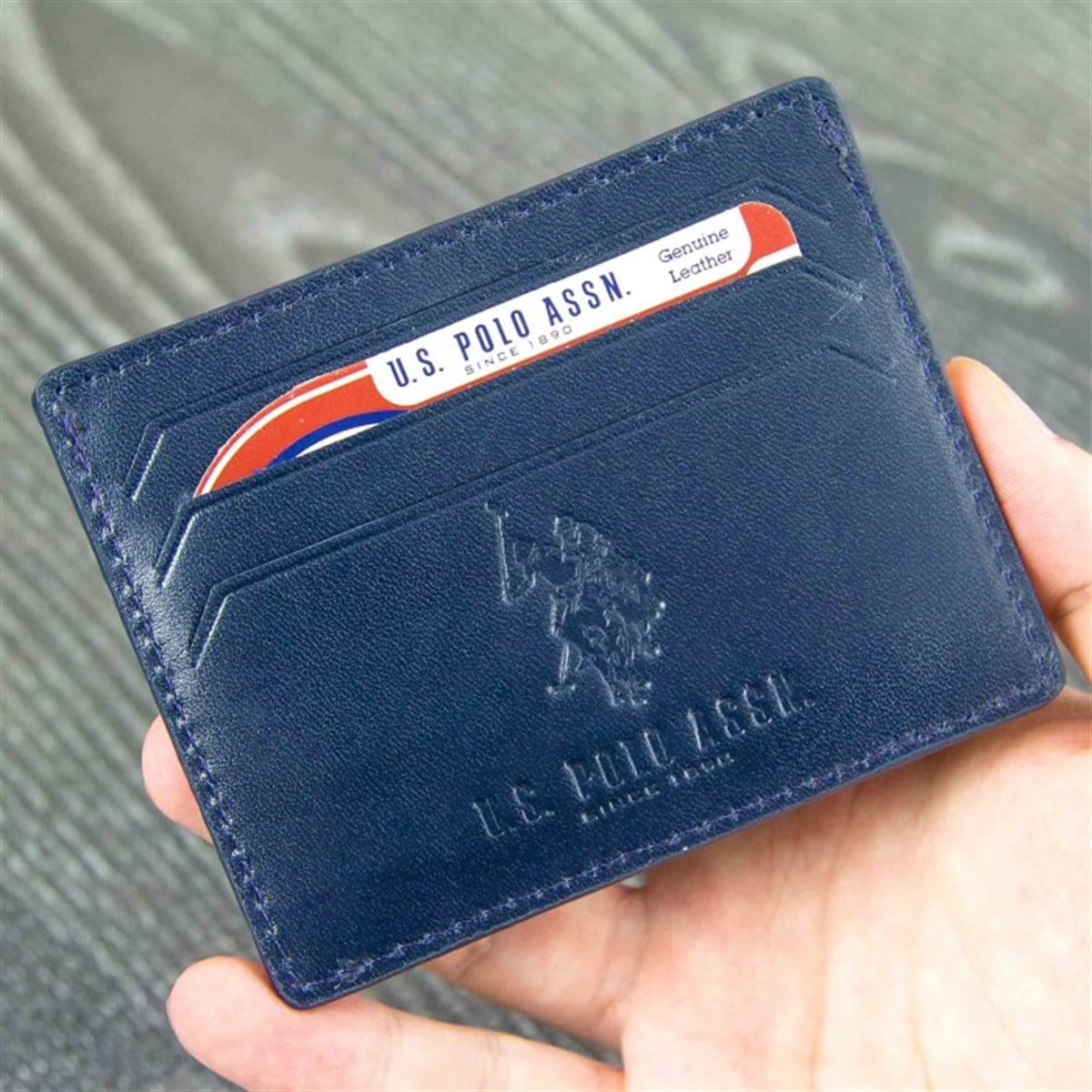 İsme Özel Exclusive U.S. Polo Assn. Kartlık Çakmak ve Tesbih Hediye Seti Lacivert