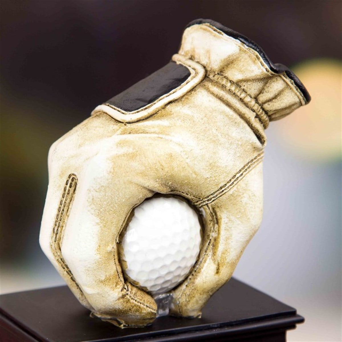 İsme Özel Golf Eldiveni ve Topu Temalı Dekoratif Biblo ve Ödül 