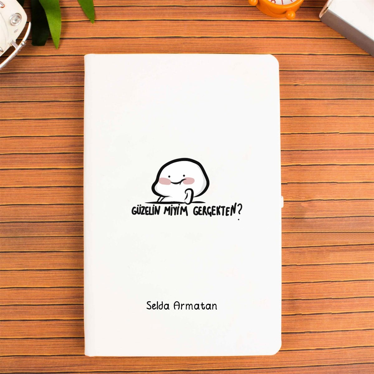 İsme Özel Güzelin Miyim Temalı  Defter ve Kalem Seti