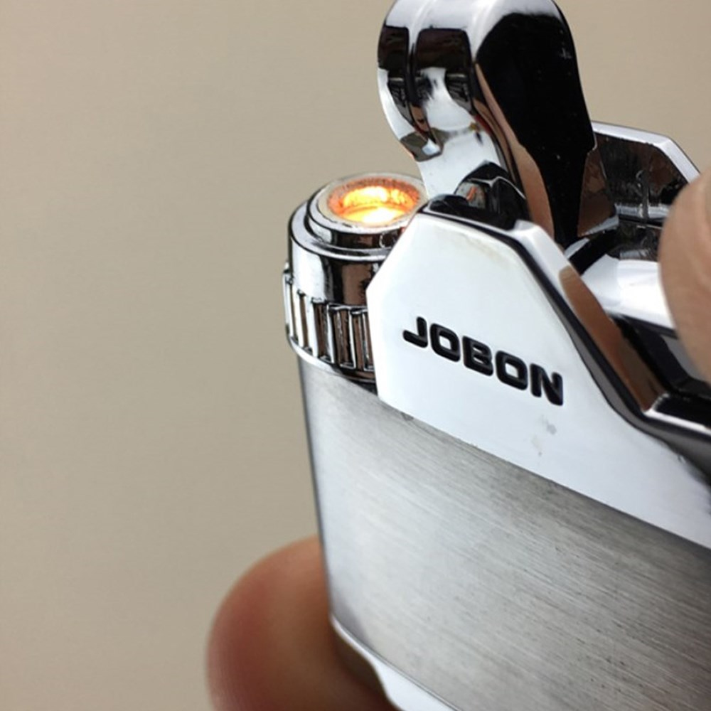 İsme Özel Jobon Marka Füme Renkli Metal Çakmak Premium
