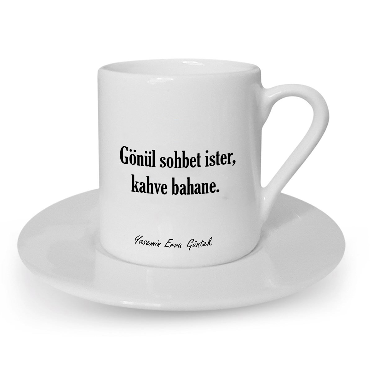 İsme Özel Kahve Bahane Temalı Türk Kahvesi Fincanı Seti