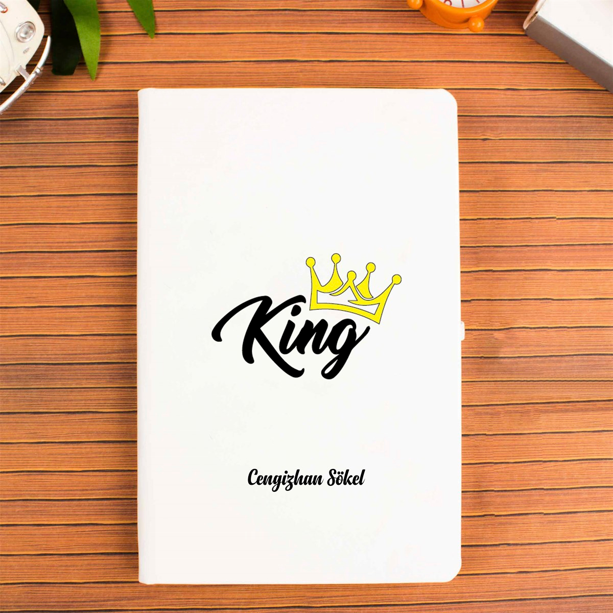 İsme Özel King Temalı Defter Kupa Bardak ve Kalem Seti