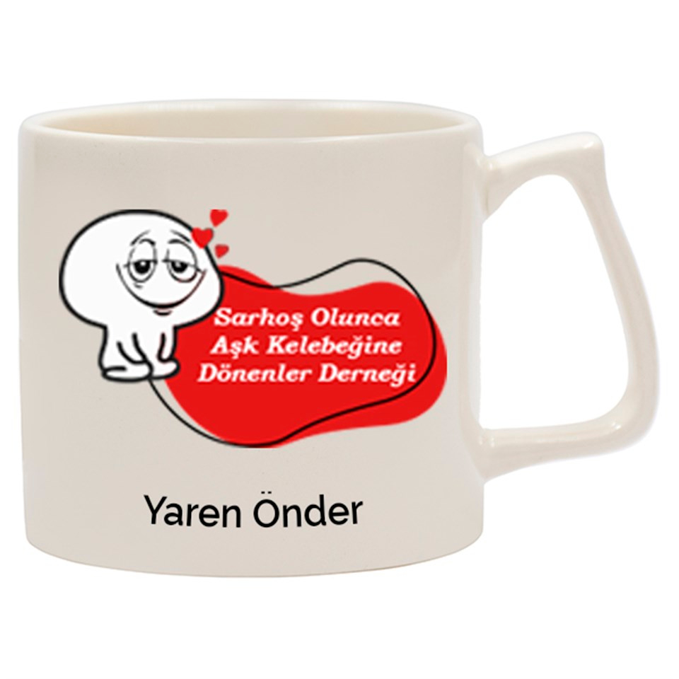 İsme Özel Kupa Bardak - Aşk Kelebeği