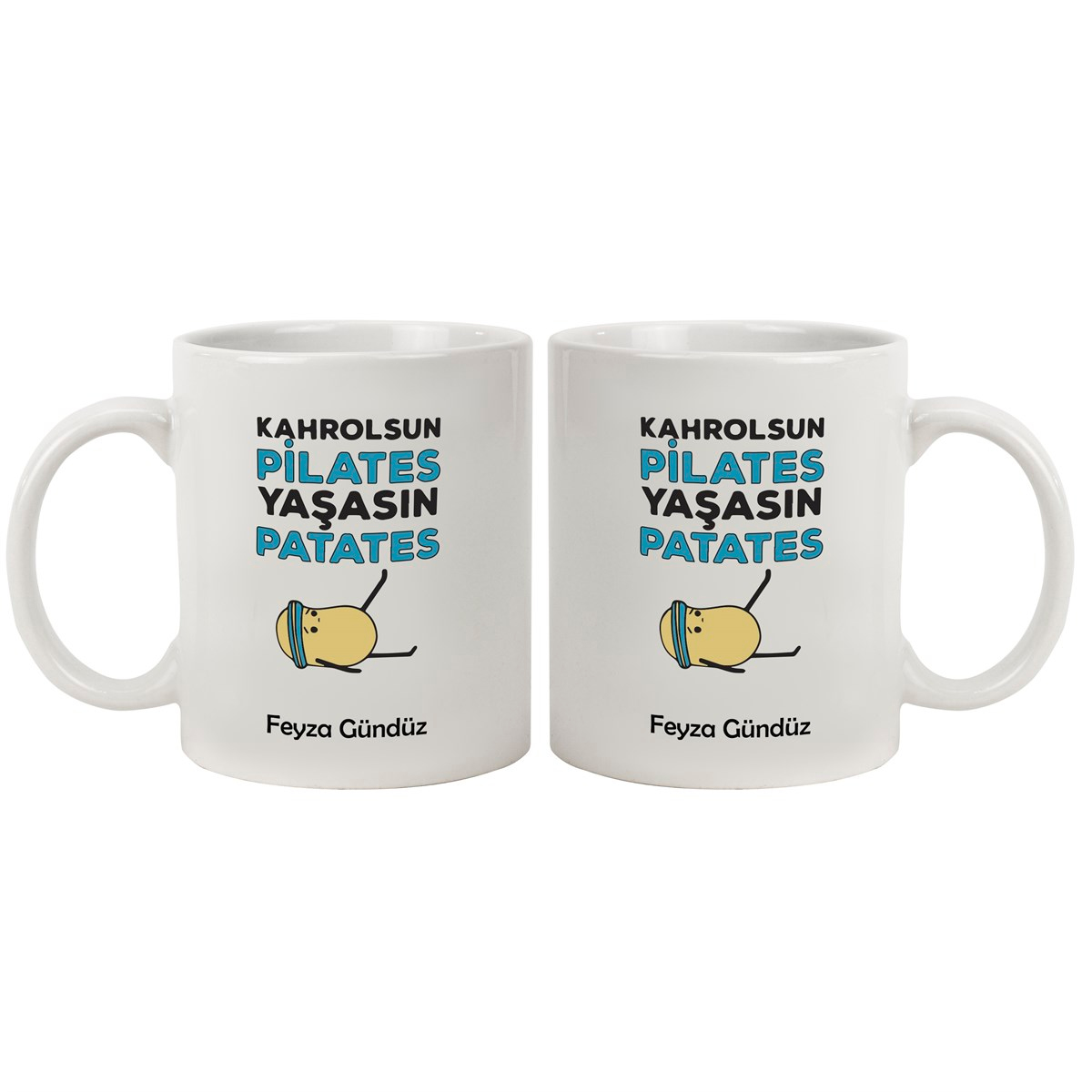 İsme Özel Kupa Bardak - Kahrolsun Pilates Yaşasın Patates