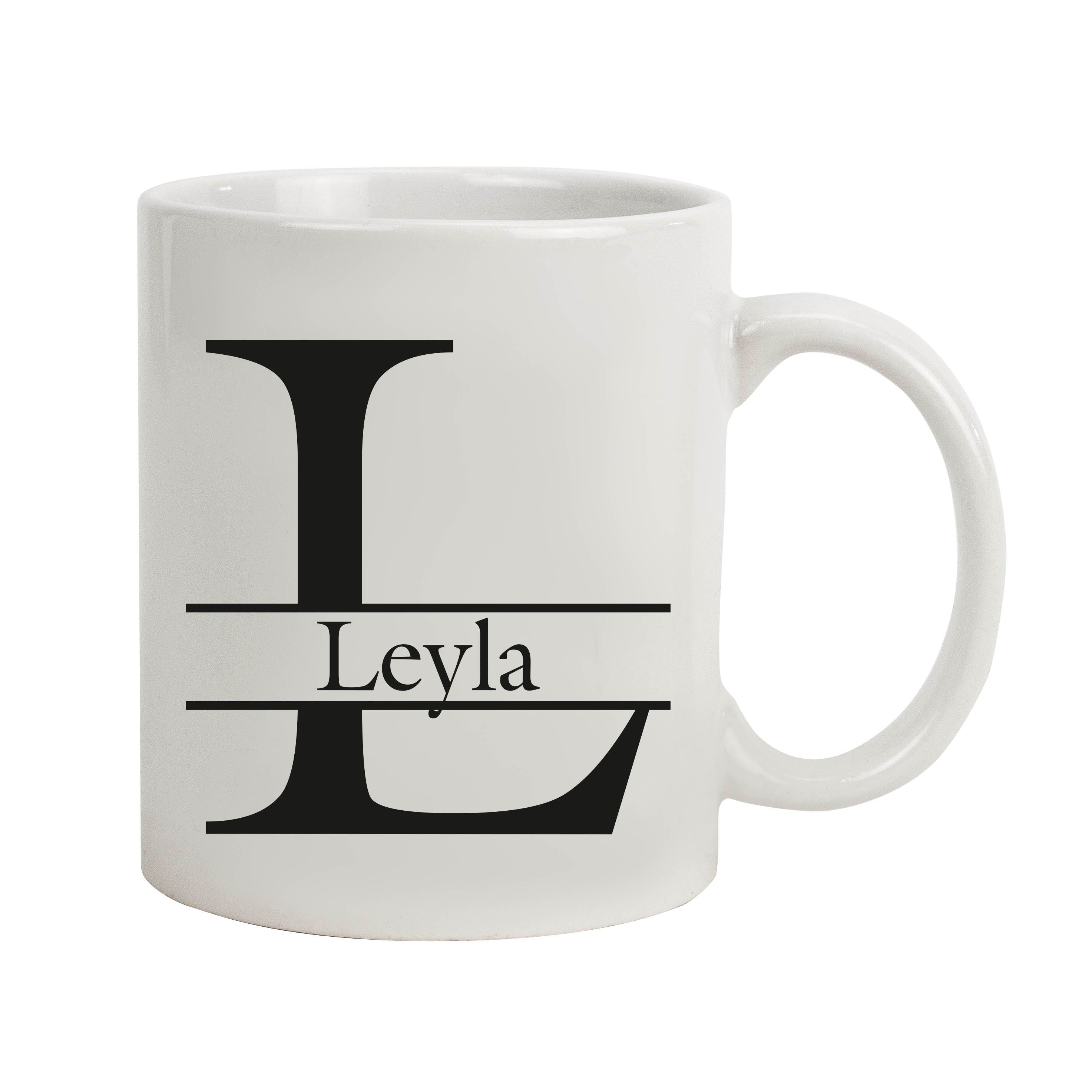 İsme Özel Kupa Bardak - Siyah Çizgi Detaylı