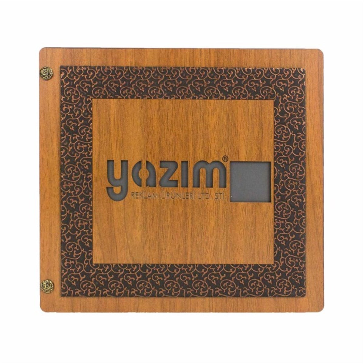 İsme Özel Kurumsal Logo Temalı Ahşap Tasarım Kutu 48'li​ Çikolata