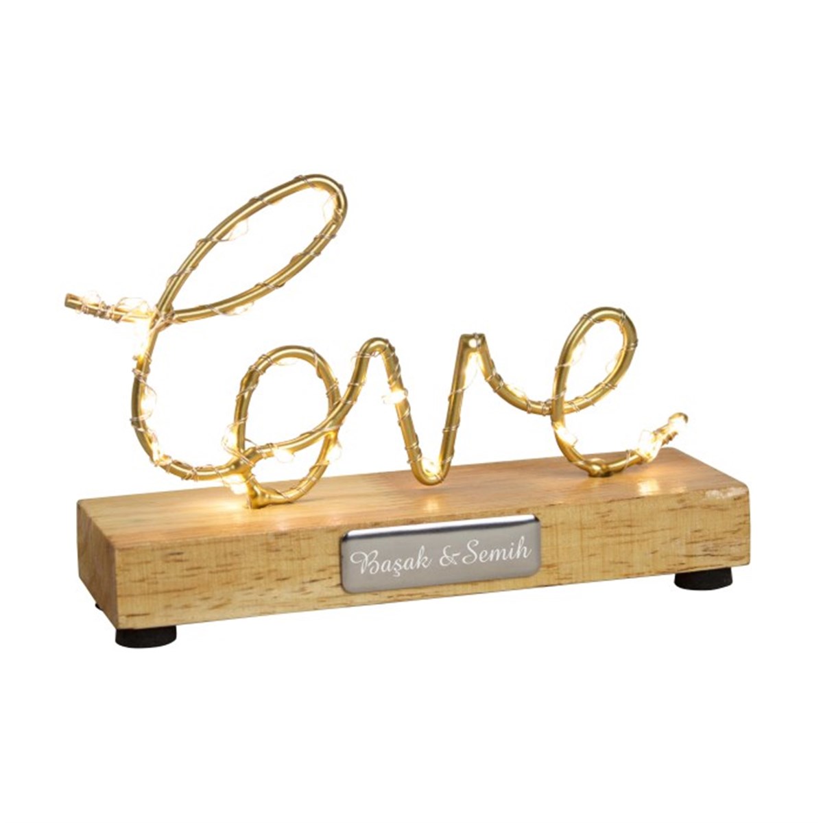 İsme Özel Led Işıklı Love Tasarımlı Dekoratif Hediye