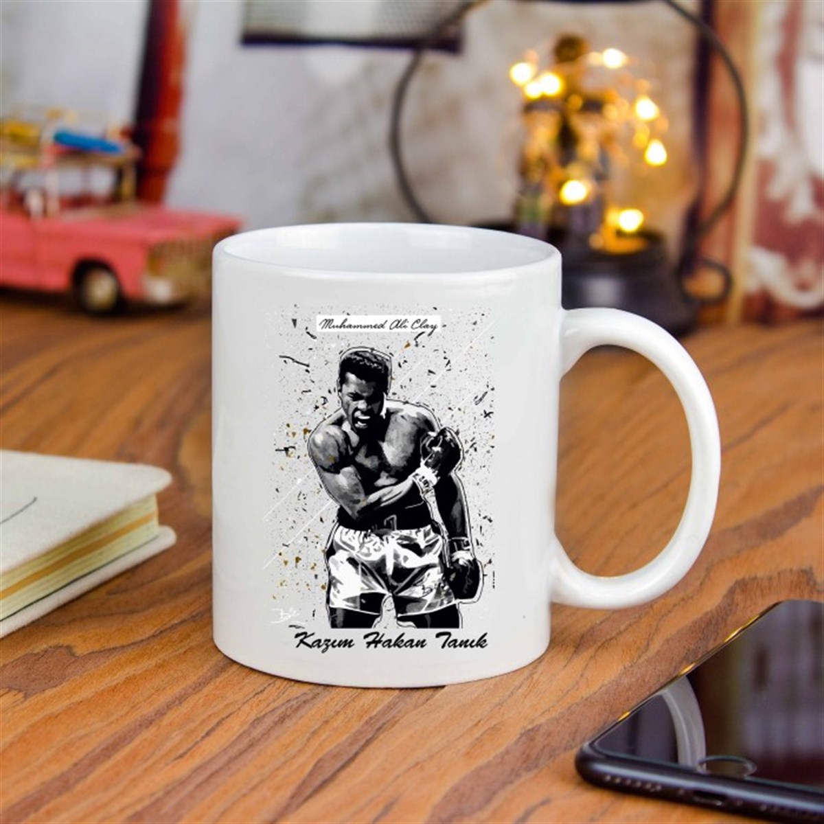 İsme Özel Muhammed Ali Temalı Kupa Bardak