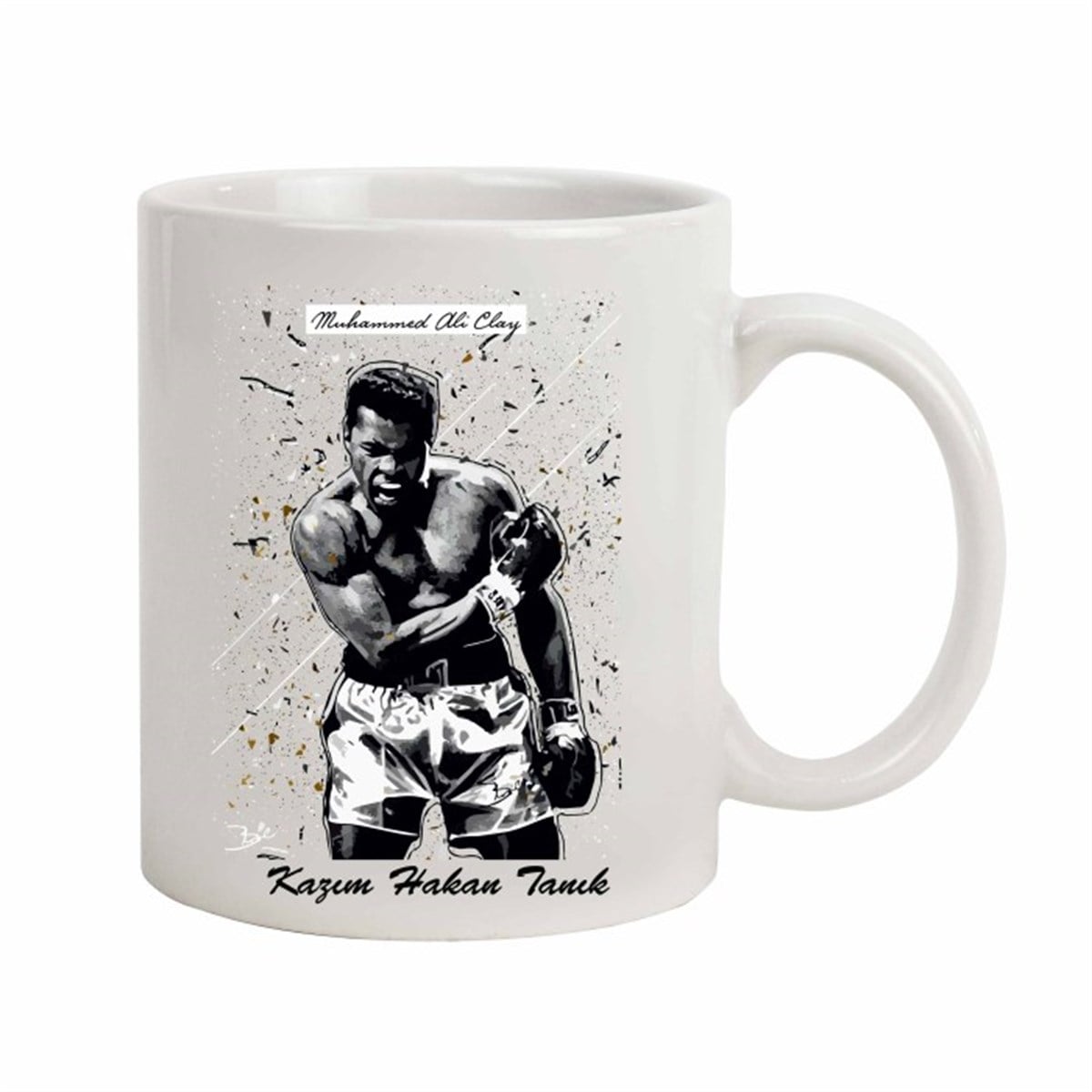 İsme Özel Muhammed Ali Temalı Kupa Bardak