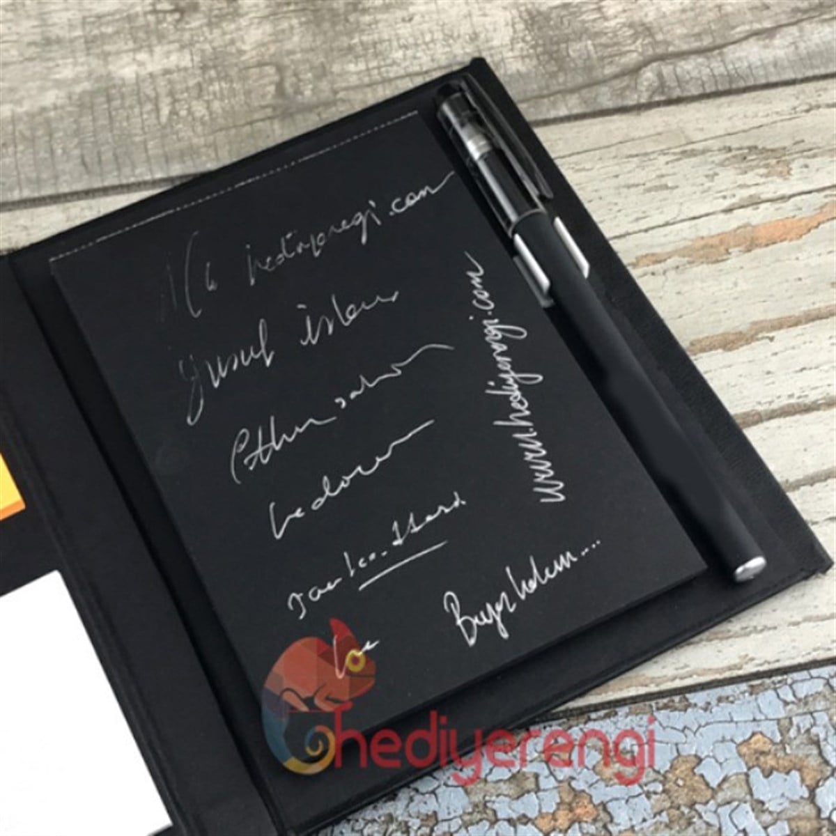 İsme Özel Notluk Renkli Stickerlar ve Beyaz Kalem Seti
