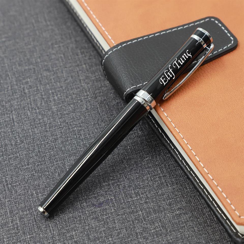 İsme Özel Organizerli Defter Pierre Cardin Kartlık ve Roller Kalem Seti Tasarım Kutulu