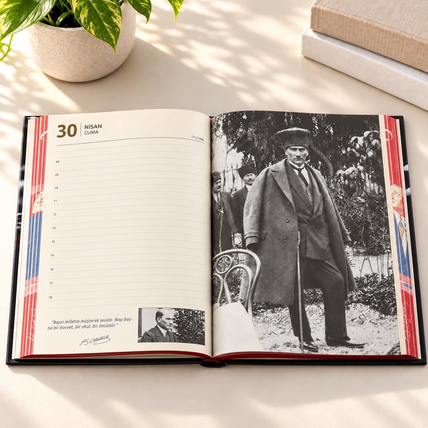 İsme Özel Premium 2027 Atatürk Ajandası ve Roller Kalem Seti-Atatürk Kutulu