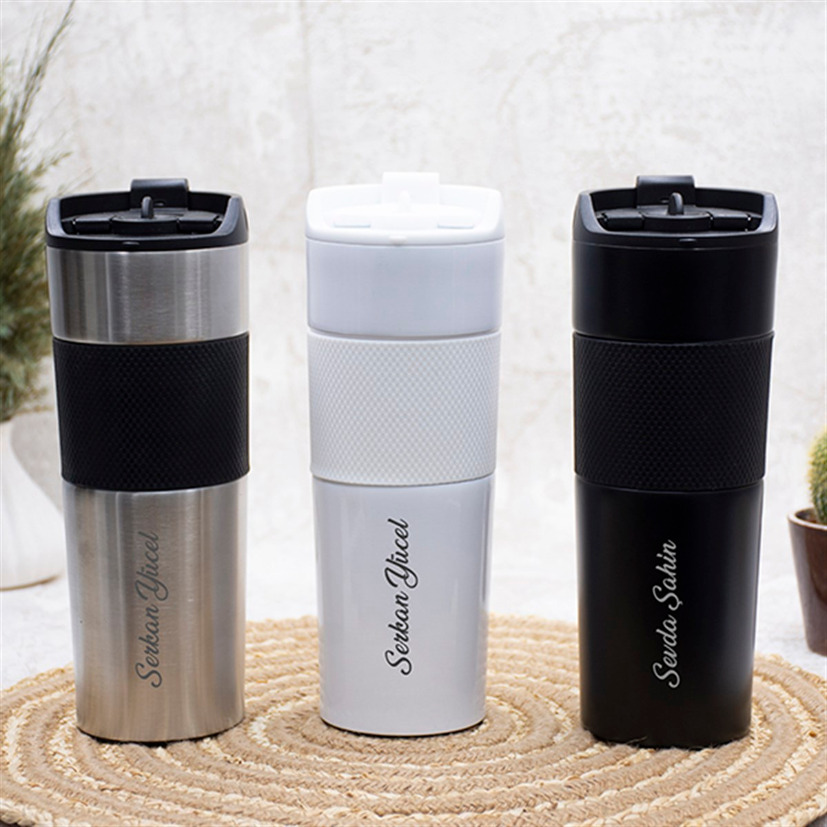 İsme Özel Premium French Press Çelik Termos 500 ML M3