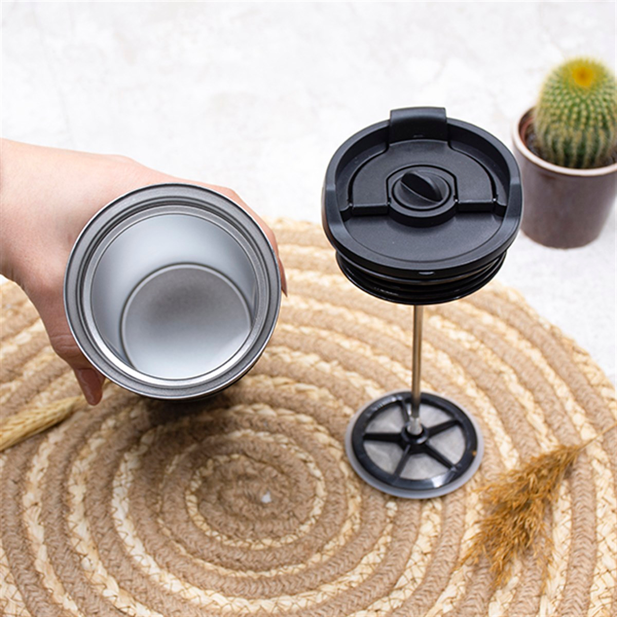 İsme Özel Premium French Press Çelik Termos 500 ML M3