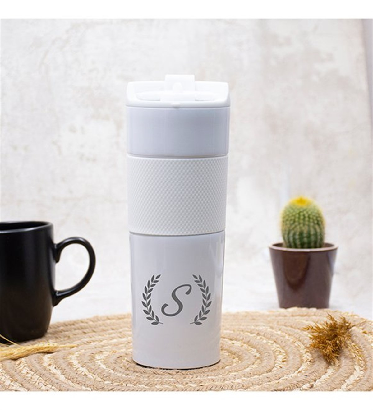 İsme Özel Premium French Press Çelik Termos 500 ML M2