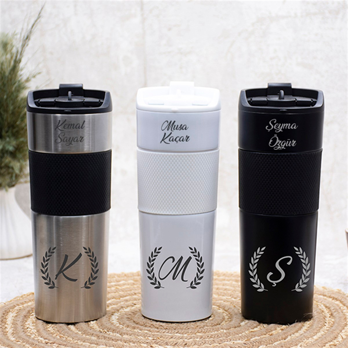 İsme Özel Premium French Press Çelik Termos 500 ML M1