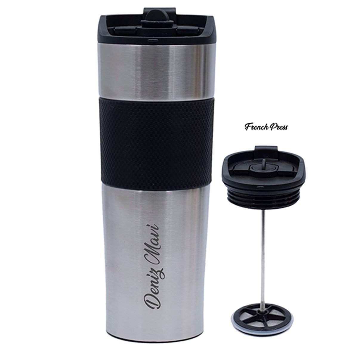 İsme Özel Premium French Press Çelik Termos 500 ML M3