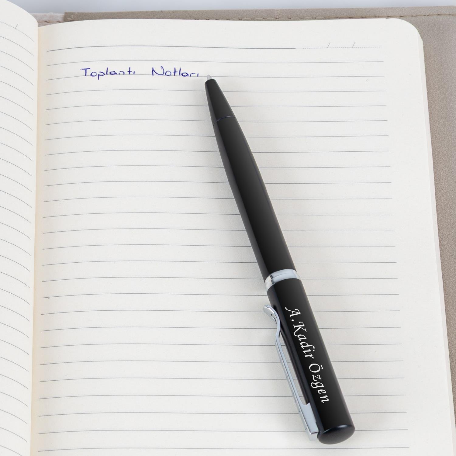 İsme Özel Premium Roller ve Tükenmez Kalem Seti Tasarım Kutulu