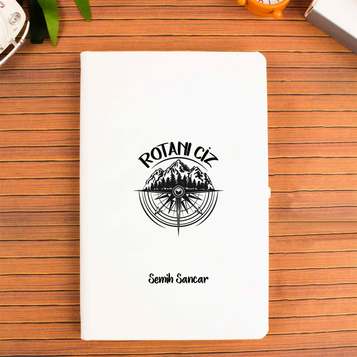 İsme Özel Pusula Temalı Defter ve Kalem Seti